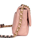 Chanel Medium 19 Flap Bag Pink Lambskin Mixed Metal Hardware