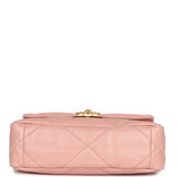 Chanel Medium 19 Flap Bag Pink Lambskin Mixed Metal Hardware