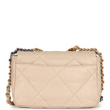 Chanel Medium 19 Flap Beige Lambskin Mixed Metal Hardware