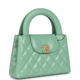 Chanel Small Kelly Shopper Light Green Shiny Aged Calfskin Brushed Gold Hardware - Thumbnail View 2