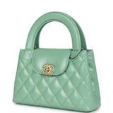 Chanel Small Kelly Shopper Light Green Shiny Aged Calfskin Brushed Gold Hardware - Thumbnail View 5