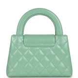 Chanel Small Kelly Shopper Light Green Shiny Aged Calfskin Brushed Gold Hardware - Thumbnail View 4