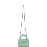 Chanel Small Kelly Shopper Light Green Shiny Aged Calfskin Brushed Gold Hardware - Thumbnail View 7