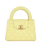 Chanel Small Kelly Yellow Shiny Aged Calfskin Brushed Gold Hardware