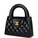 Chanel Small Kelly Shopper Black Shiny Aged Calfskin Brushed Gold Hardware