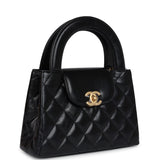 Chanel Small Kelly Shopper Black Shiny Aged Calfskin Brushed Gold Hardware