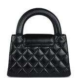 Chanel Small Kelly Shopper Black Shiny Aged Calfskin Brushed Gold Hardware