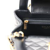 Chanel Small Kelly Shopper Black Shiny Aged Calfskin Brushed Gold Hardware