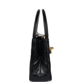 Chanel Nano Kelly Shopper Black Shiny Aged Calfskin Brushed Gold Hardware