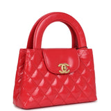 Chanel Small Kelly Shopper Dark Red Shiny Aged Calfskin Brushed Gold Hardware