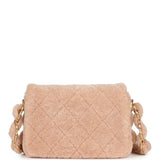 Chanel Small CC Flap Bag Light Pink Shearling Brushed Gold Hardware