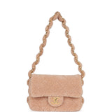 Chanel Small CC Flap Bag Light Pink Shearling Brushed Gold Hardware