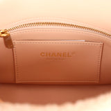 Chanel Small CC Flap Bag Light Pink Shearling Brushed Gold Hardware