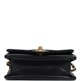 Chanel Mini Flap Bag Black Shiny Caviar Brushed Gold Hardware