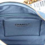 Chanel Large Cargo Hobo Bag Light Blue Washed Denim Brushed Gold Hardware