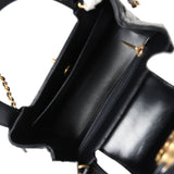 Chanel Small Kelly Shopper Black Shiny Aged Calfskin Brushed Gold Hardware