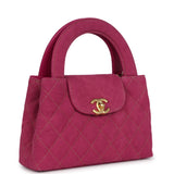 Chanel Small Kelly Shopper Pink Washed Denim Brushed Gold Hardware