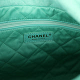 Chanel Small 22 Bag Light Green Washed Denim Gold Hardware