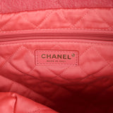 Chanel Small 22 Bag Light Red Washed Denim Gold Hardware