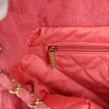 Chanel Small 22 Bag Light Red Washed Denim Gold Hardware