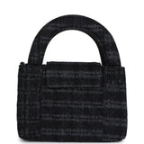 Chanel Nano Kelly Shopper Black and Grey Printed Denim Ruthenium Hardware