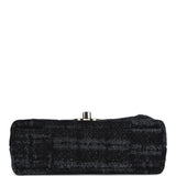 Chanel Nano Kelly Shopper Black and Grey Printed Denim Ruthenium Hardware