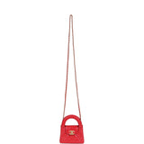 Chanel Nano Kelly Shopper Red Shiny Aged Calfskin Brushed Gold Hardware