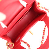 Chanel Nano Kelly Shopper Red Shiny Aged Calfskin Brushed Gold Hardware