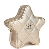 Chanel Walk Of Fame Star Clip-On Coin Purse Metallic Gold Goatskin Light Gold Hardware