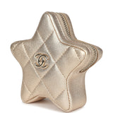 Chanel Walk Of Fame Star Clip-On Coin Purse Metallic Gold Goatskin Light Gold Hardware