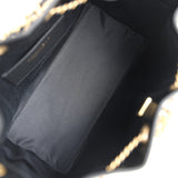 Chanel Small 25 Hobo Bag Black Caviar Antique Gold Hardware