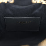 Chanel Small 25 Hobo Bag Black Caviar Antique Gold Hardware