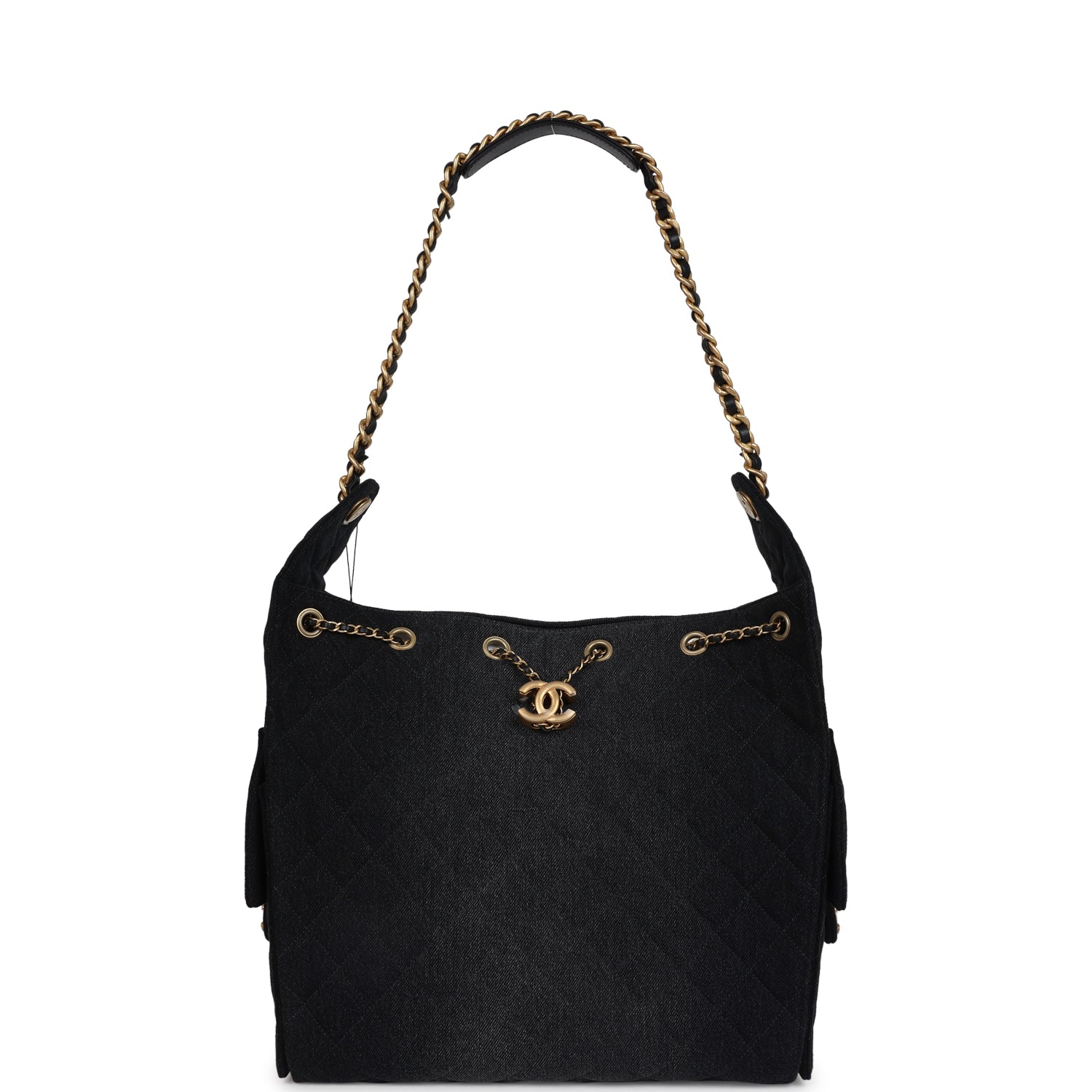 CHANEL 25S HOBO BAG 30 IN MULTICOLOR TWEED WITH GOLD HARDWARE