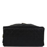 Chanel Medium 25 Hobo Bag Black Caviar Antique Gold Hardware