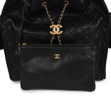 Chanel Medium 25 Hobo Bag Black Caviar Antique Gold Hardware