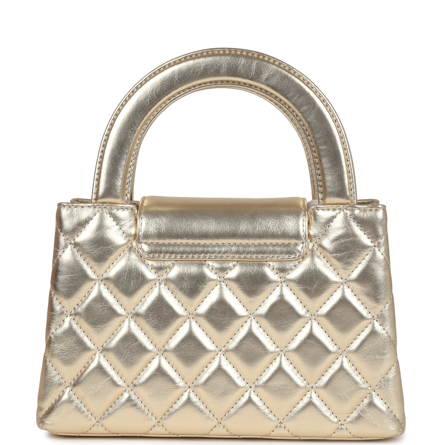 CHANEL 25S KELLY BAG 18 IN GOLD METALLIC LAMBSKIN WITH GOLD HARDWARE main image 1