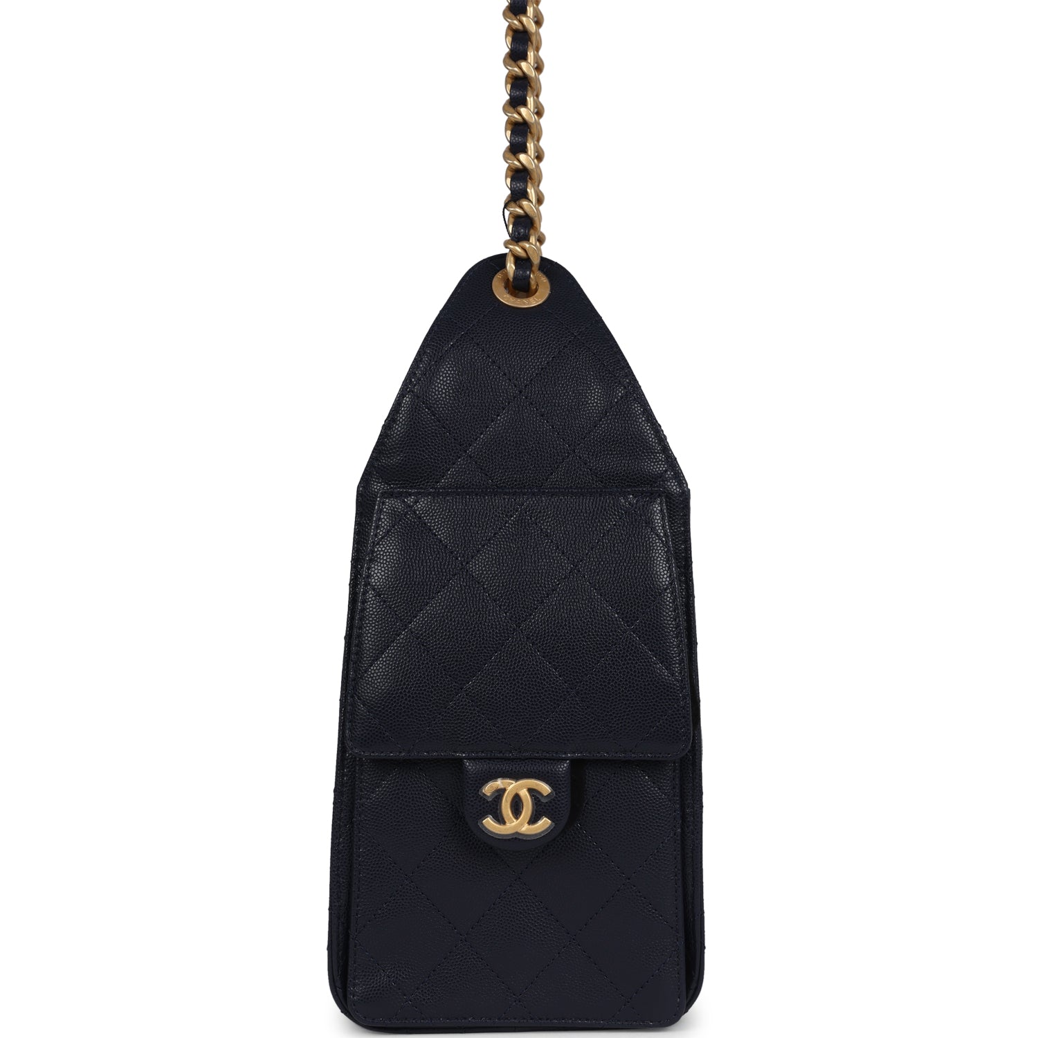 CHANEL 25S HOBO BAG 40 IN SOFT TEAL BLUE CAVIAR WITH GOLD HARDWARE
