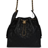 Chanel Medium 25 Hobo Bag Black Caviar Antique Gold Hardware - Thumbnail View 1