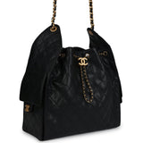 Chanel Medium 25 Hobo Bag Black Caviar Antique Gold Hardware - Thumbnail View 2