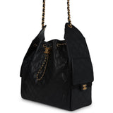 Chanel Medium 25 Hobo Bag Black Caviar Antique Gold Hardware - Thumbnail View 5