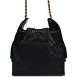 Chanel Medium 25 Hobo Bag Black Caviar Antique Gold Hardware - Thumbnail View 4