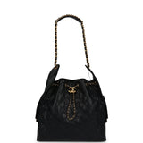 Chanel Medium 25 Hobo Bag Black Caviar Antique Gold Hardware - Thumbnail View 6