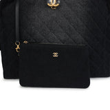 Chanel Large 25 Hobo Bag Black Washed Denim Antique Gold Hardware