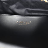 Chanel Large 25 Hobo Bag Black Washed Denim Antique Gold Hardware
