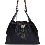 Chanel Small 25 Hobo Bag Dark Navy Caviar Antique Gold Hardware - Thumbnail View 1