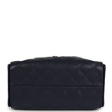 Chanel Small 25 Hobo Bag Dark Navy Caviar Antique Gold Hardware - Thumbnail View 7