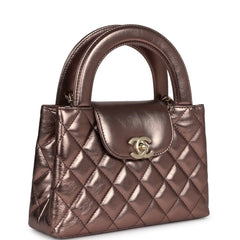 Chanel Small Kelly Shopper Metallic Bronze Calfskin Brushed Gold Hardware