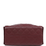 Chanel Small 25 Hobo Bag Burgundy Caviar Antique Gold Hardware