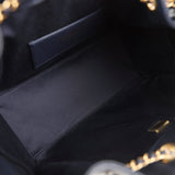 Chanel Small 25 Hobo Bag Dark Navy Caviar Antique Gold Hardware