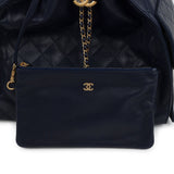 Chanel Medium 25 Hobo Bag Dark Navy Caviar Antique Gold Hardware